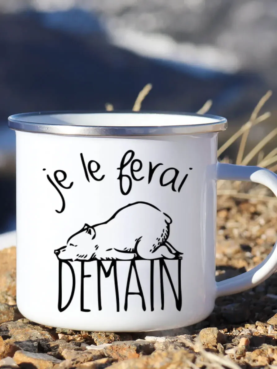 Wine Beer Festival - Simpatica tazza da caffè smaltata francese
