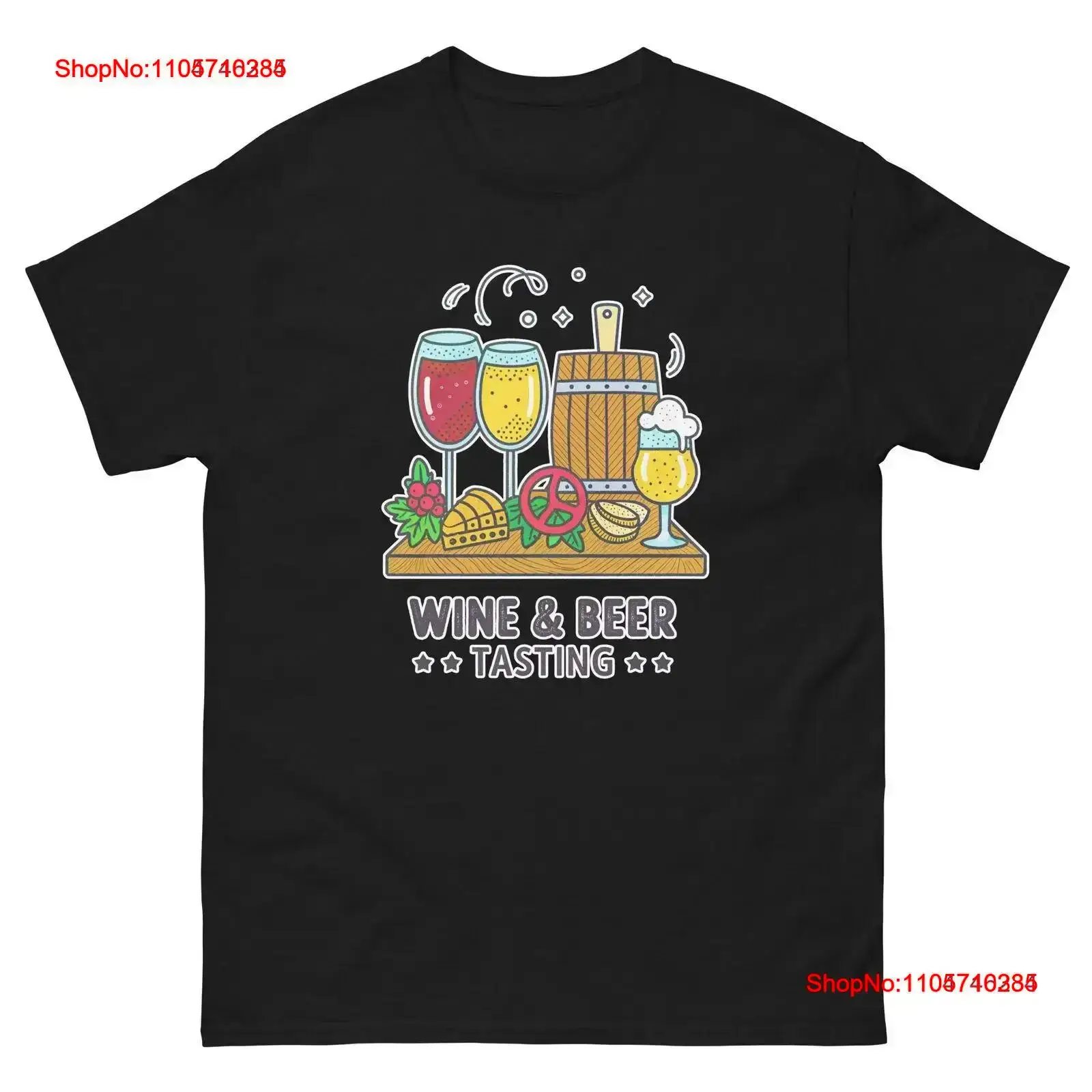 Wine Beer Tasting - T-shirt vintage lavata traspirante con grafica