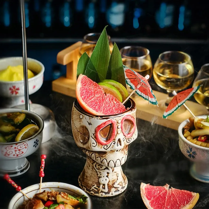 Wine Beer Mix Drink - Bicchiere da cocktail con teschio per