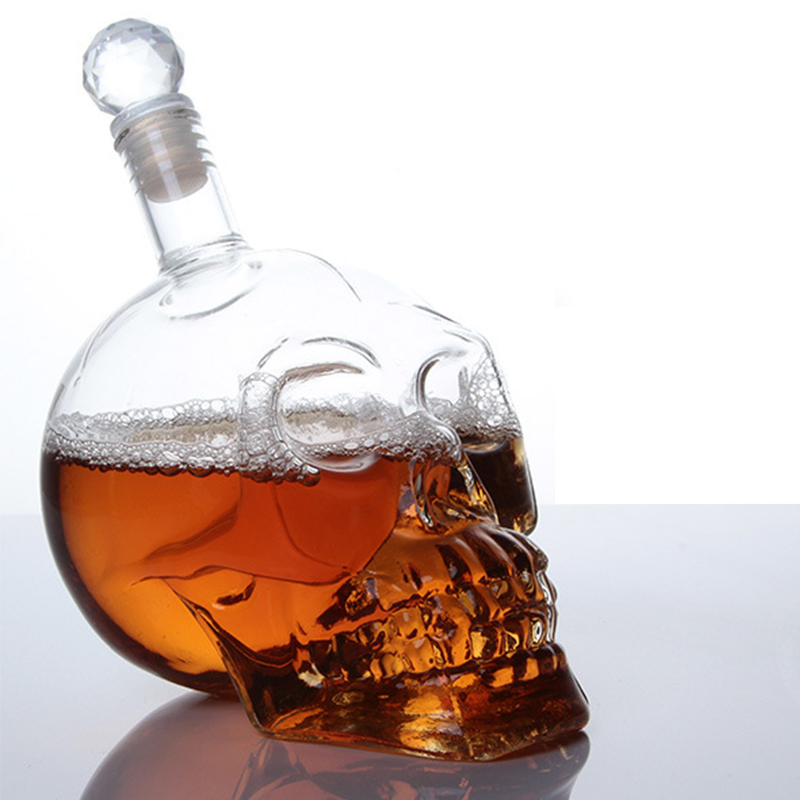 Wine Beer And Spirit - Creativo testa di teschio Decanter bottiglia