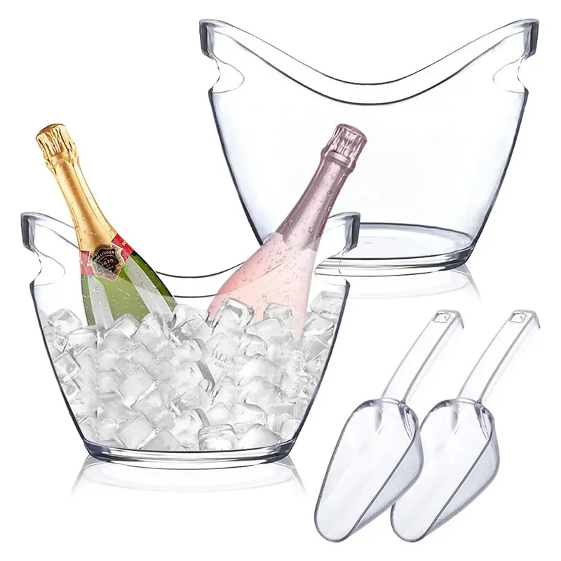 Wine Beer Refrigerator - Secchiello per il ghiaccio trasparente da
