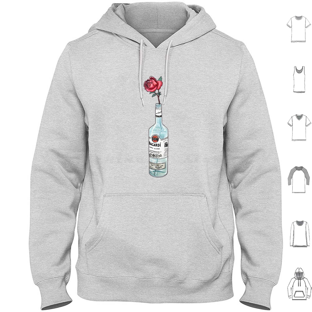 Beer Wine Gin - Felpa con Cappuccio in Cotone a