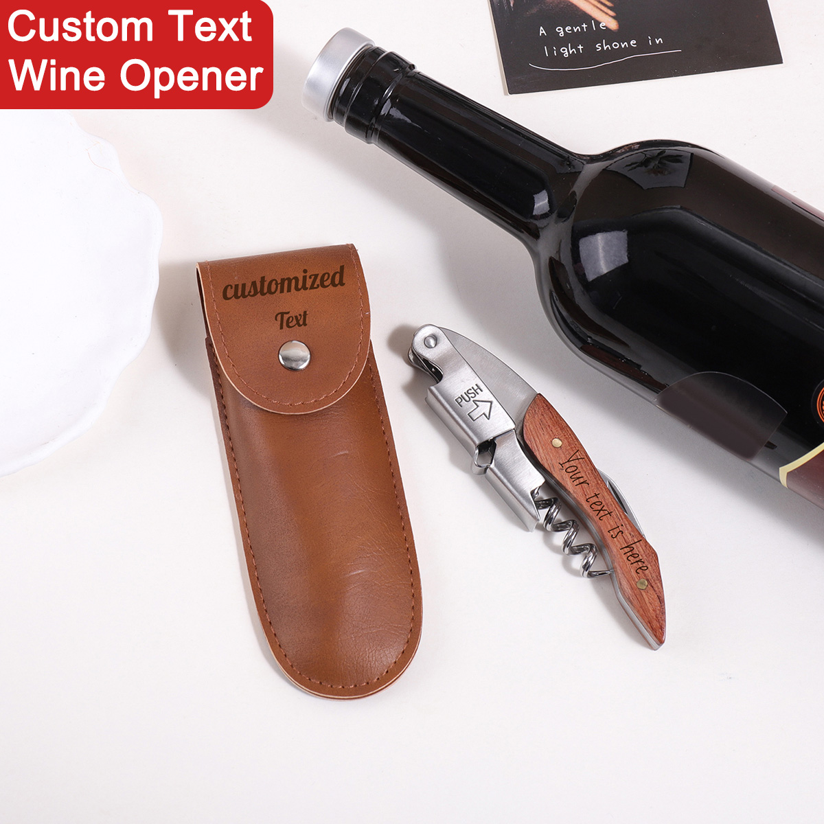 Wine In Beer Name - Cavatappi con Manico in Legno e