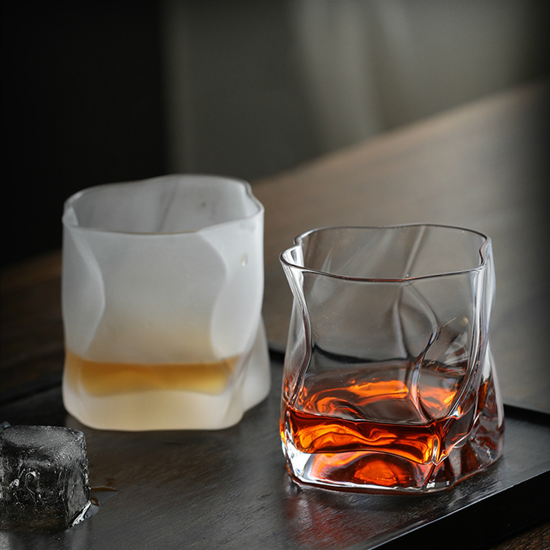 Wine Beer Tasting - Tazza di cristallo di whisky irregolare